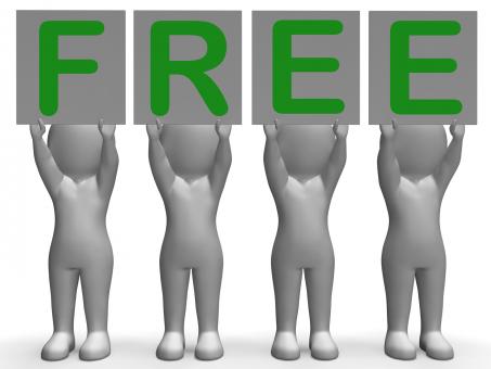 Free Stock Photo of Free Banners Shows Freebie Goods And Promos