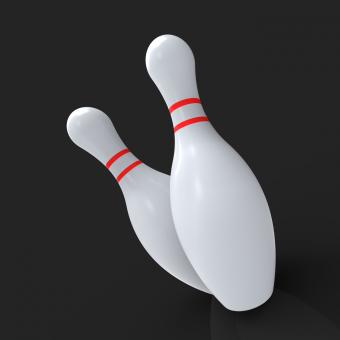 Free Stock Photo of Bowling Pins Showing Skittles Game