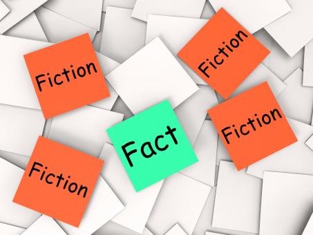 Free Stock Photo of Fact Fiction Post-It Notes Mean Truth Or Myth
