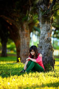 Free Stock Photo of Girl on the Grass