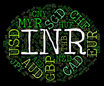 Free Stock Photo of Inr Currency Means India Rupee And Banknotes