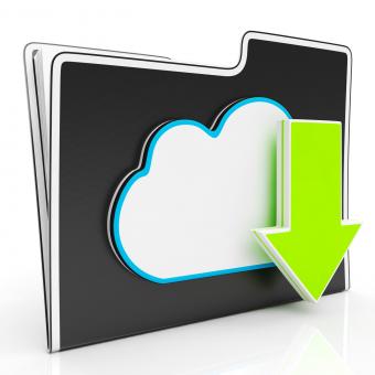 Free Stock Photo of Download Arrow And Cloud File Shows Downloading