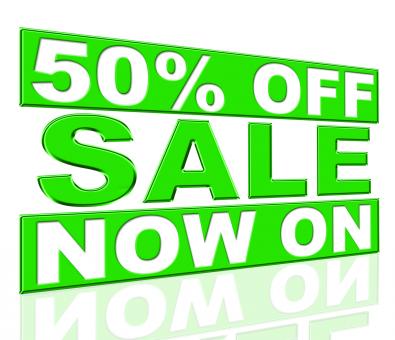 Free Stock Photo of Fifty Percent Off Shows At The Moment And Closeout