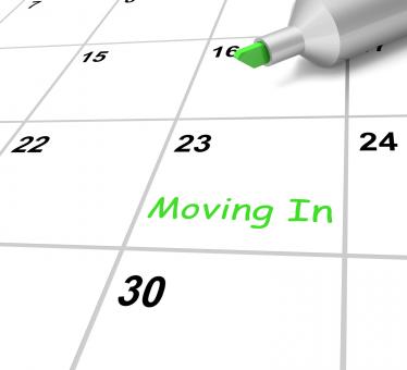Free Stock Photo of Moving In Calendar Means New Home Or Tenancy