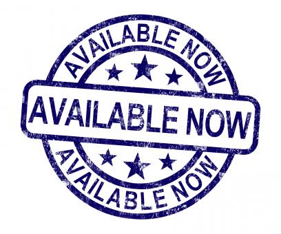Free Stock Photo of Available Now Rubber Stamp Shows In Stock Today