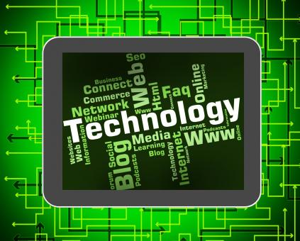 Free Stock Photo of Technology Word Shows Digital Technologies And High-Tech