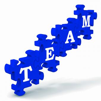 Free Stock Photo of Team Puzzle Showing Partnership