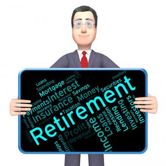 Free Stock Photo of Retirement Word Shows Finish Work And Pensioner