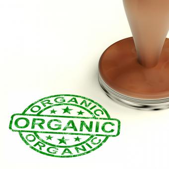 Free Stock Photo of Organic Stamp Shows Natural Farm Eco Food