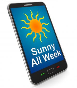 Free Stock Photo of Sunny All Week On Mobile Means Hot Weather