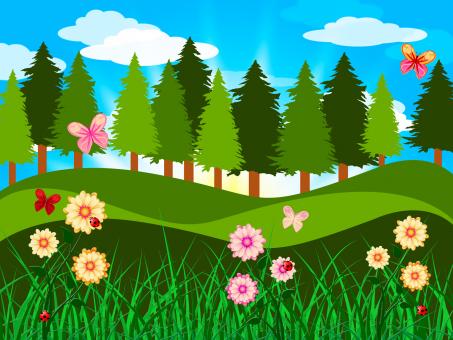 Free Stock Photo of Countryside Trees Represents Woods Branches And Meadow