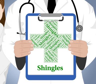 Free Stock Photo of Shingles Word Shows Viral Disease And Afflictions