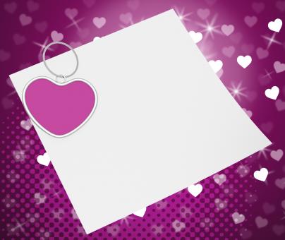Free Stock Photo of Heart Clip On Note Shows Romantic Message Or Love Letter