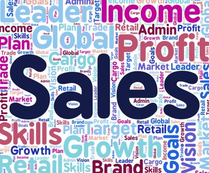 Free Stock Photo of Sales Word Shows Text Retail And Words
