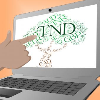 Free Stock Photo of Tnd Currency Shows Worldwide Trading And Broker