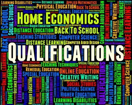 Free Stock Photo of Qualifications Word Means Competent Adept And Certified