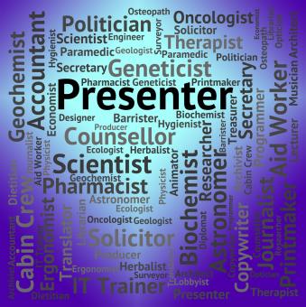 Free Stock Photo of Presenter Job Means Jobs Occupation And Word