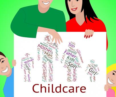 Free Stock Photo of Childcare Word Represents Looking After And Babysitting