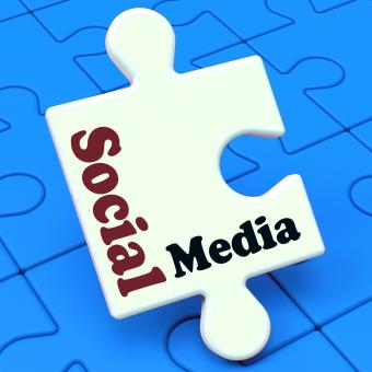 Free Stock Photo of Social Media Puzzle Shows Online Community Relation