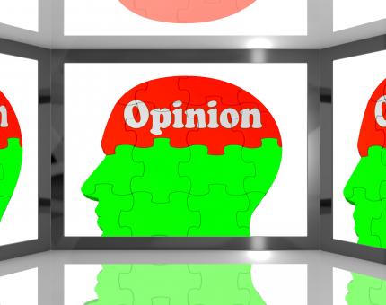 Free Stock Photo of Opinion On Brain On Screen Showing Personal Opinion