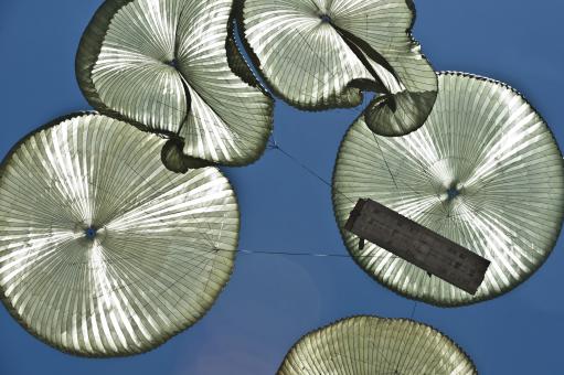 Free Stock Photo of Parachutes in the Air