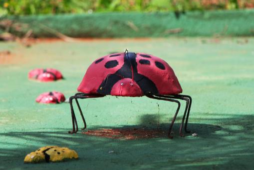 Free Stock Photo of Concrete ladybug