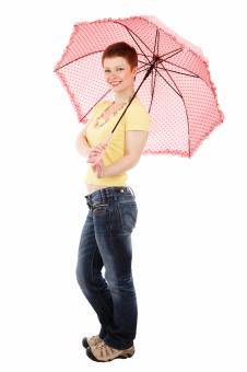 Free Stock Photo of Girl with Umbrella