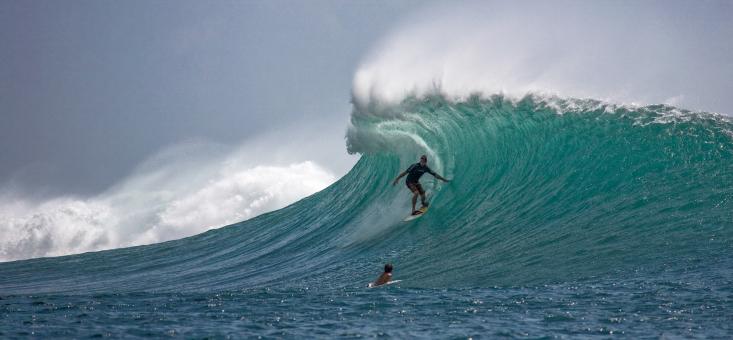 Free Stock Photo of Challenging the Waves