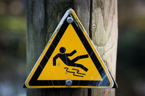 Free Stock Photo of Slippery Sign
