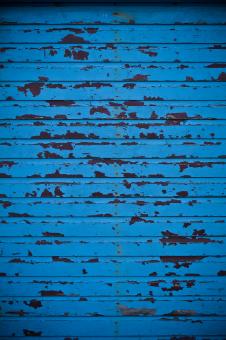 Free Stock Photo of Blue Peeled Paint Wall