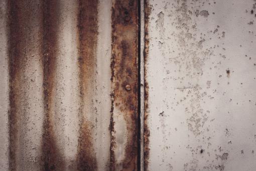 Free Stock Photo of White Rusted Corrugated Texture