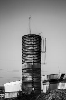 Free Stock Photo of Old Silo in Black and White