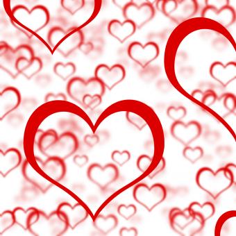 Free Stock Photo of Red Hearts Background Showing Romance Love And Valentines