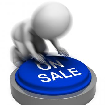 Free Stock Photo of On Sale Pressed Means Promotions Discounts And Specials