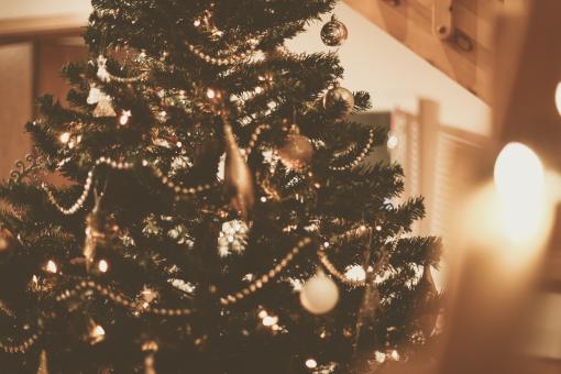 Free Stock Photo of Christmas Tree Ornaments Closeup