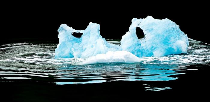 Free Stock Photo of Melting Iceberg on Black