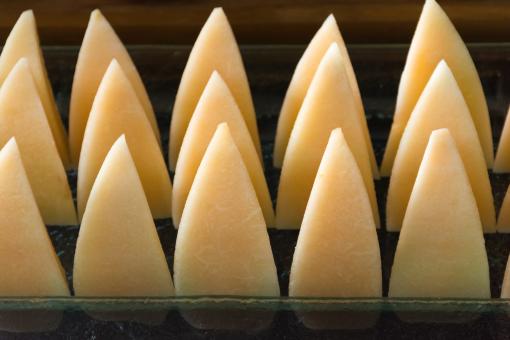 Free Stock Photo of Row of Cheddar Cheese