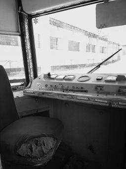 Free Stock Photo of Old Tram Driver Seat and Control Board