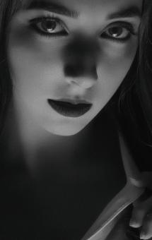 Free Stock Photo of Female Portrait Black and White