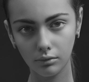 Free Stock Photo of Black and White Woman Portrait
