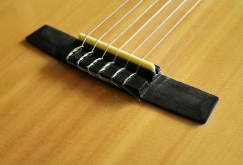 Free Stock Photo of Guitar Saddle & Bridge