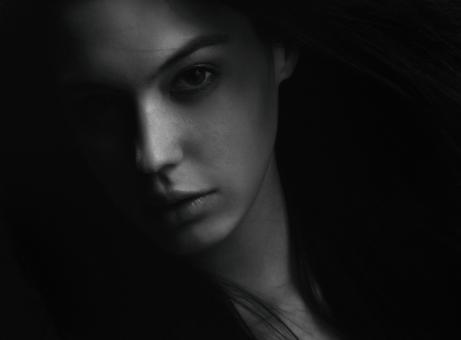 Free Stock Photo of Dark Portrait of a Woman