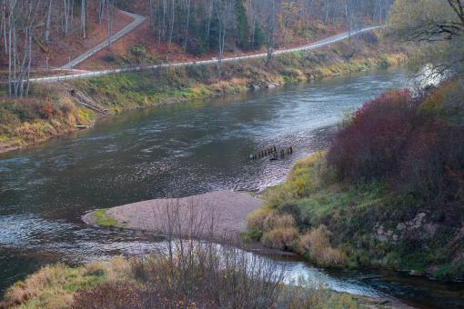 Free Stock Photo of A view of River in Fall