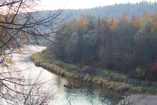 Free Stock Photo of Autumn view of Gauja River