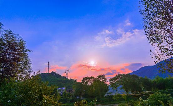 Free Stock Photo of Sunset in Rural China