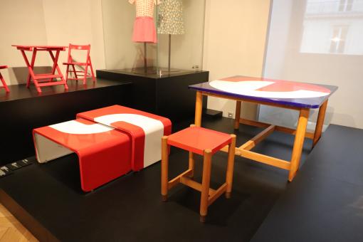 Free Stock Photo of Colorful trendy furniture in a museum
