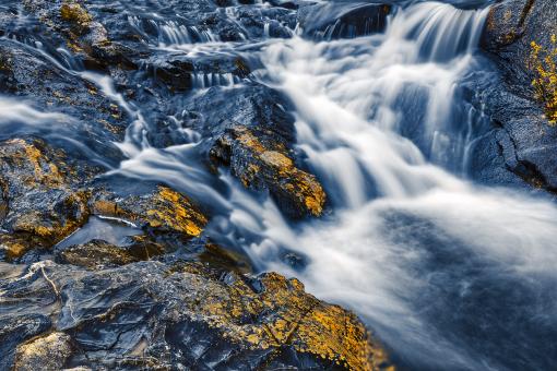 Free Stock Photo of Gold Cobalt Cascades