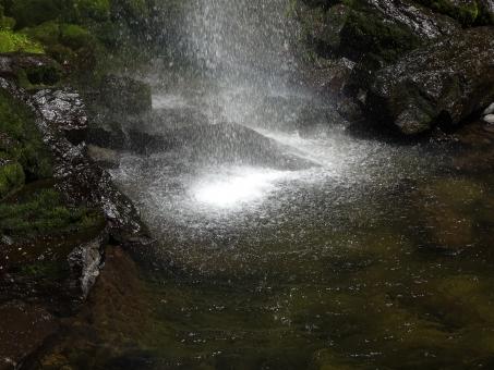 Free Stock Photo of Wet rocks under a waterfall