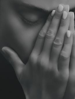 Free Stock Photo of Portrait of Woman with Hands over Face