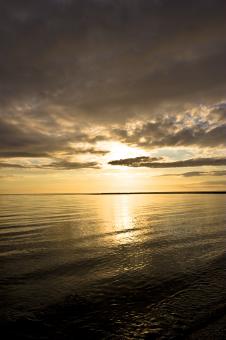 Free Stock Photo of Sunset Over the Sea